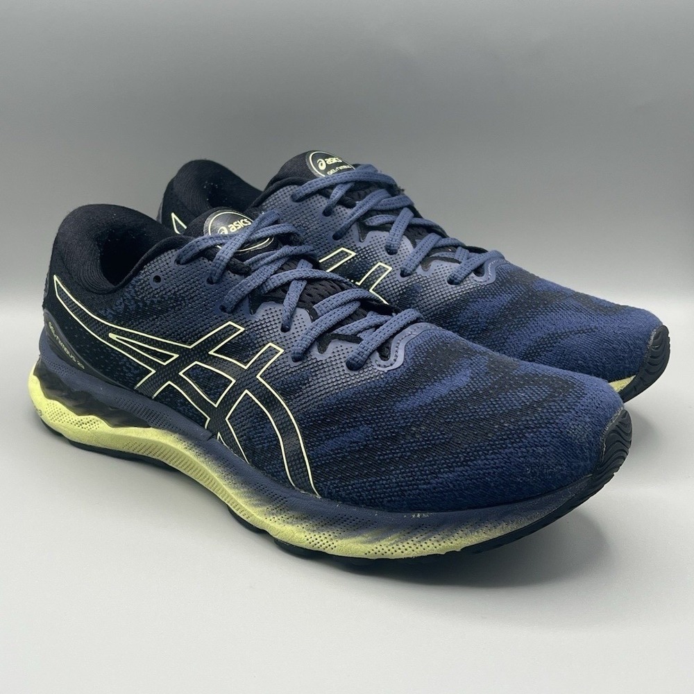 ASICS Gel-Nimbus 23 Navy Blue Lime Running Shoes - Men's Size 10 USED